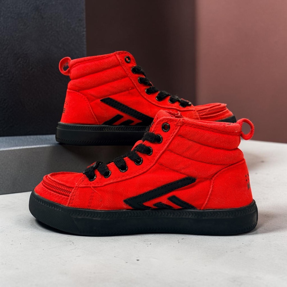 Billy Footwear Kodi Lee Kodify Red Canvas High Top Adaptive Shoes Kids 13M